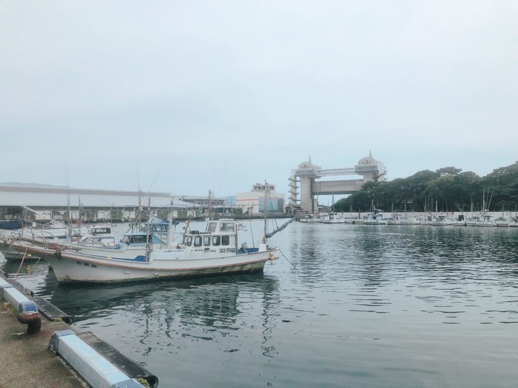 沼津港を散歩します
水門には展望台があるみたいです