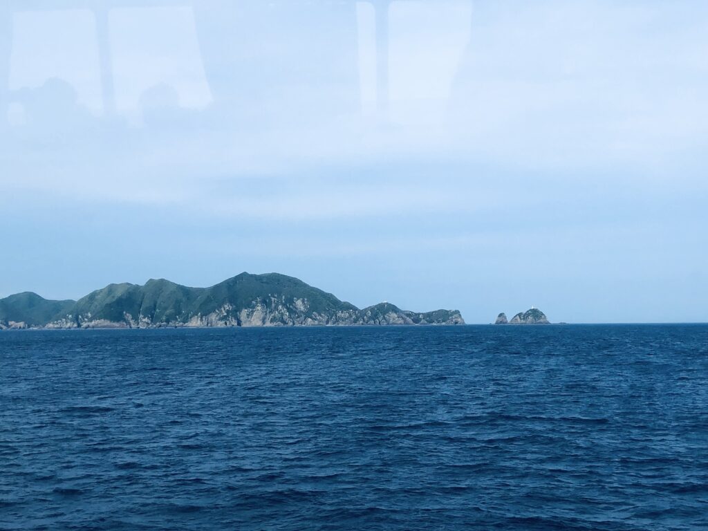 船内から本土最南端の佐多岬が見えました