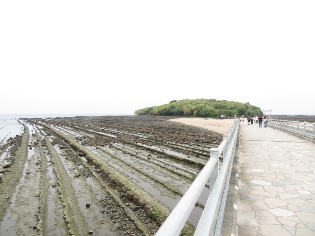 波状の奇岩「鬼の洗濯板」