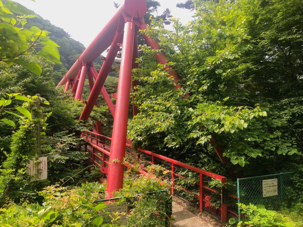 旅館のすぐそばにバンジージャンプ場があります