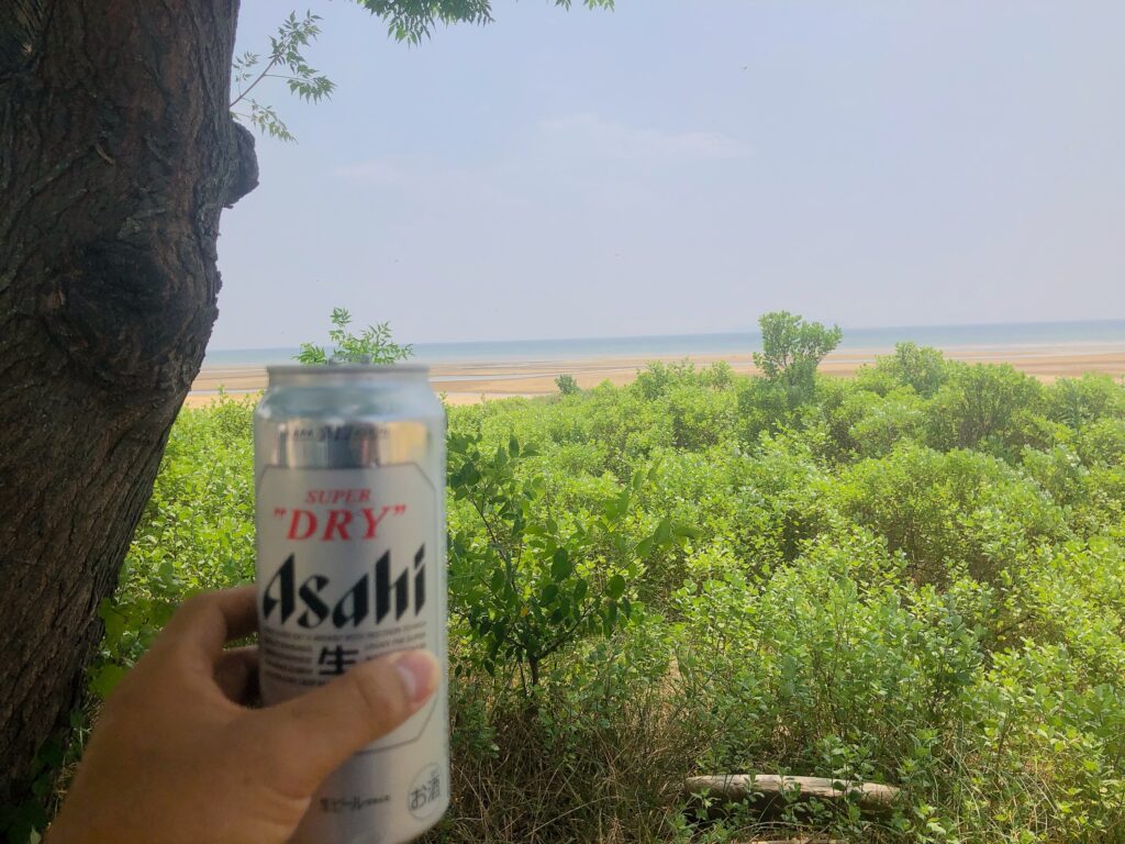 綺麗な景色を眺めながら休憩🍺