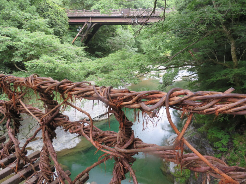 <右側>
エメラルドグリーンの祖谷川が綺麗