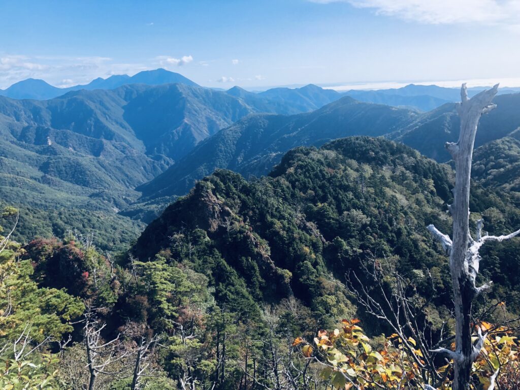 登ってきた道を振り返る