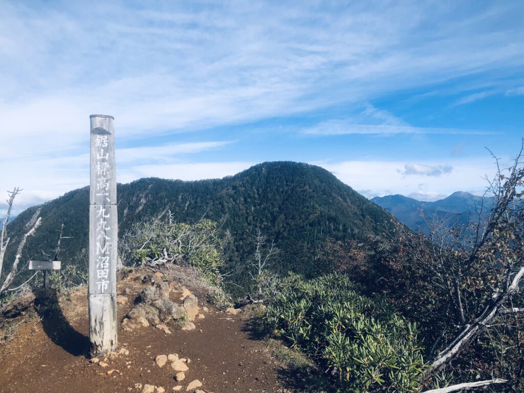 8時30分
鋸山山頂に到着
目の前に「皇海山」