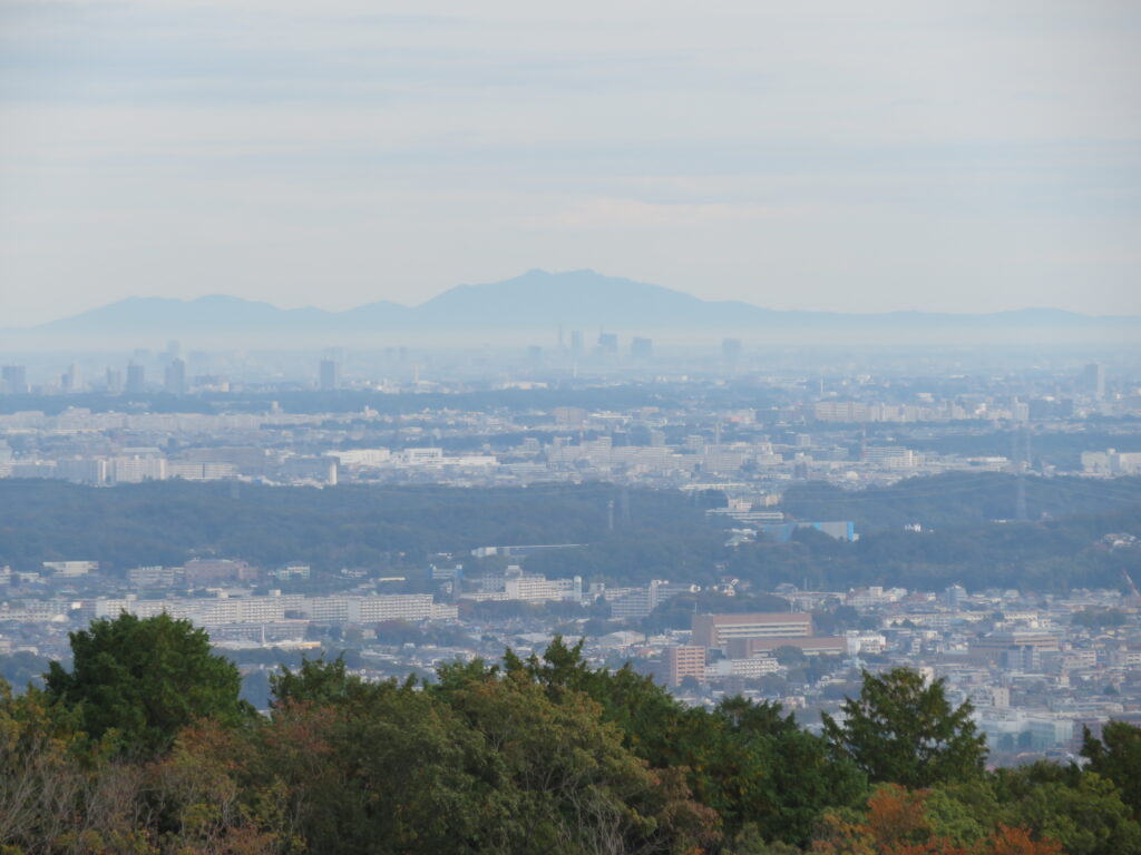 稲荷山の山頂からの筑波山