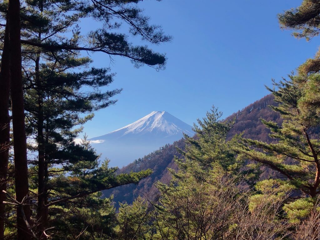しばらく歩くと「股のぞき」に到着
富士山の登場に感動！