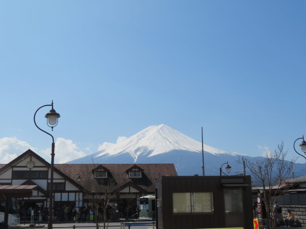 最後に河口湖駅からの富士山！