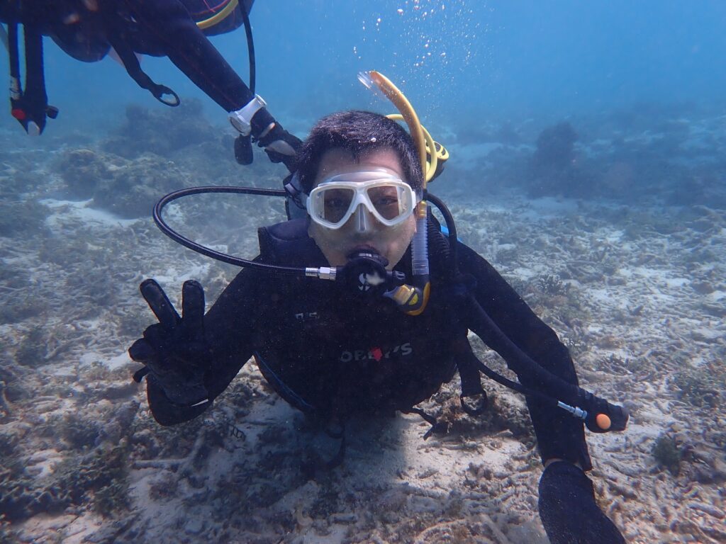 水中にもだいぶ慣れてきました