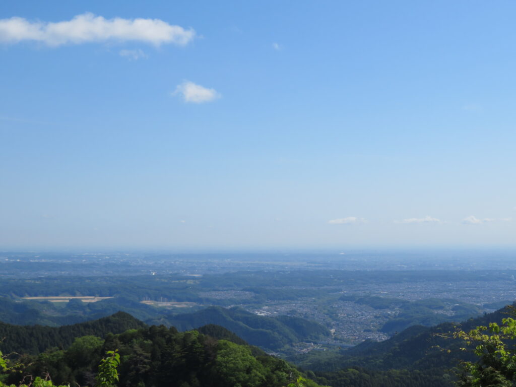 最高の展望です！
関東平野が一望できます