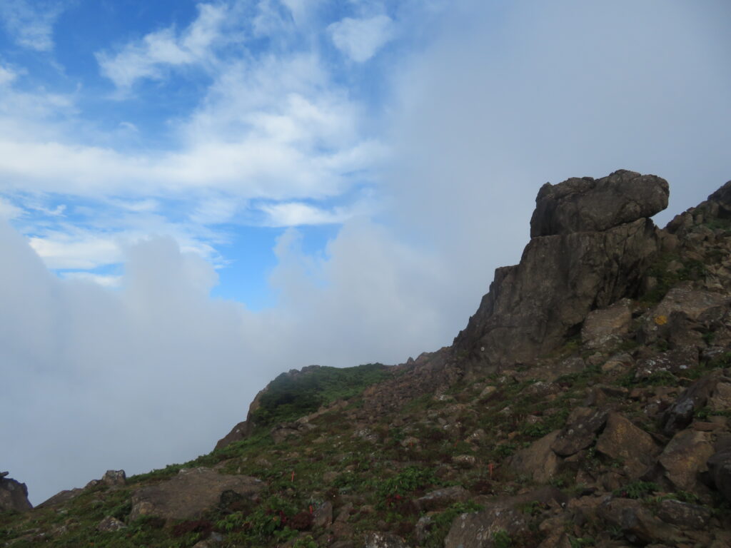 大きな岩があります